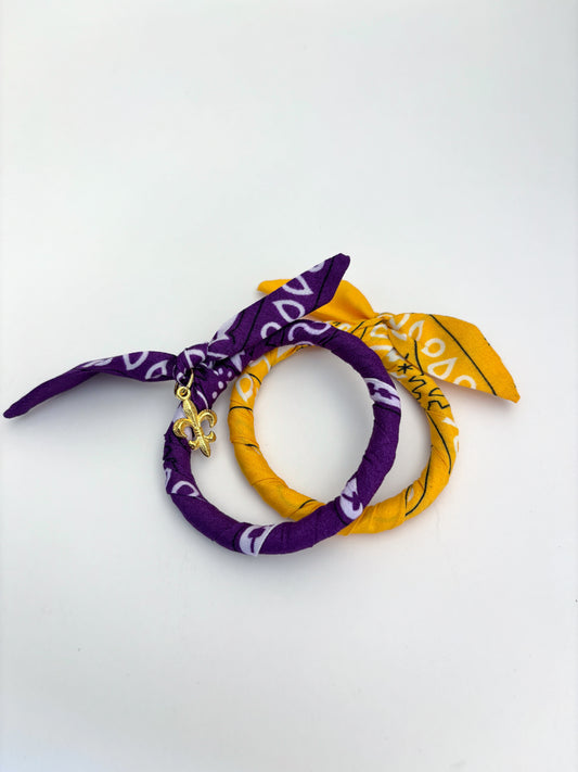 LSU Bandana Bracelets (Set of 2)